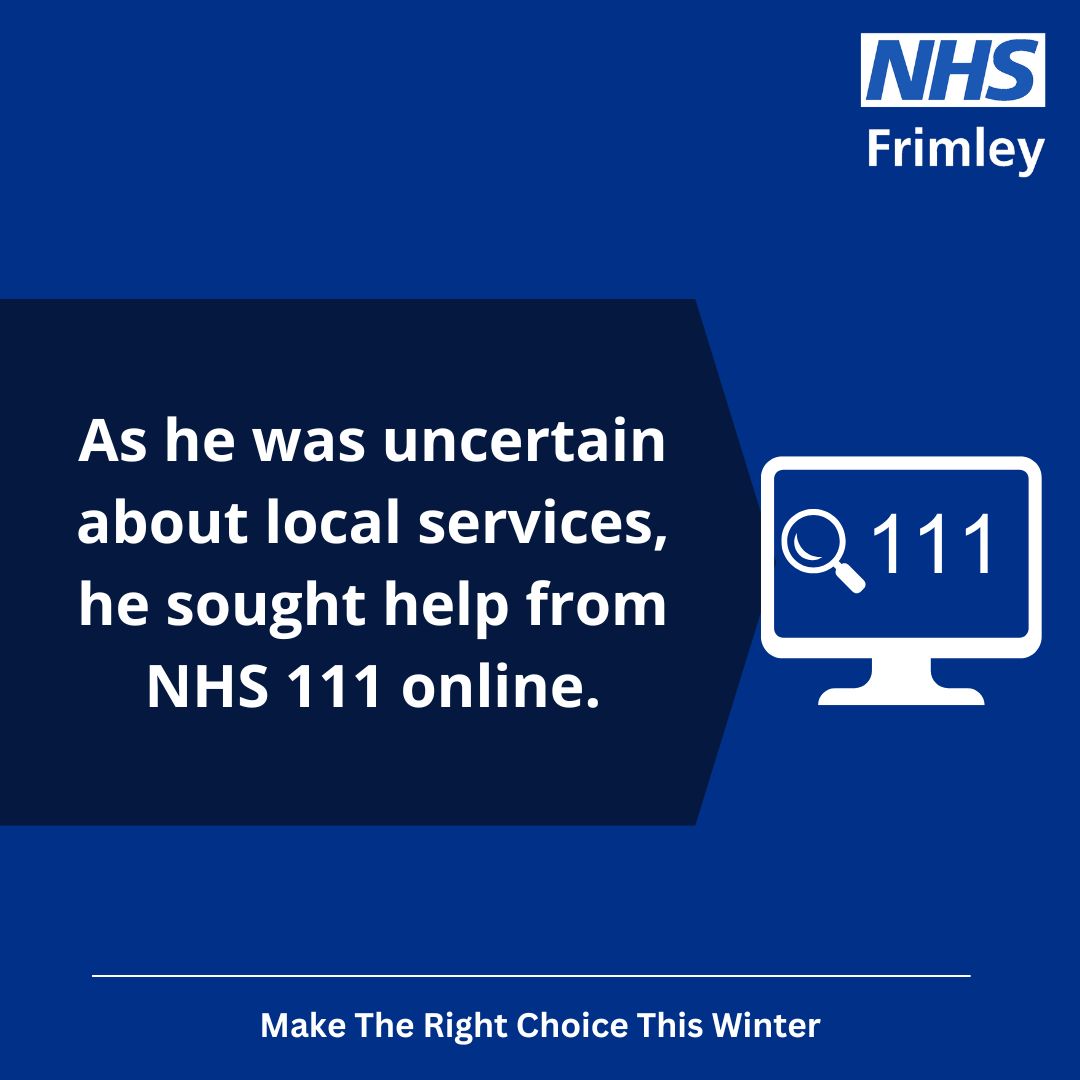 NHS 111 social media asset - unwell visiting family 2